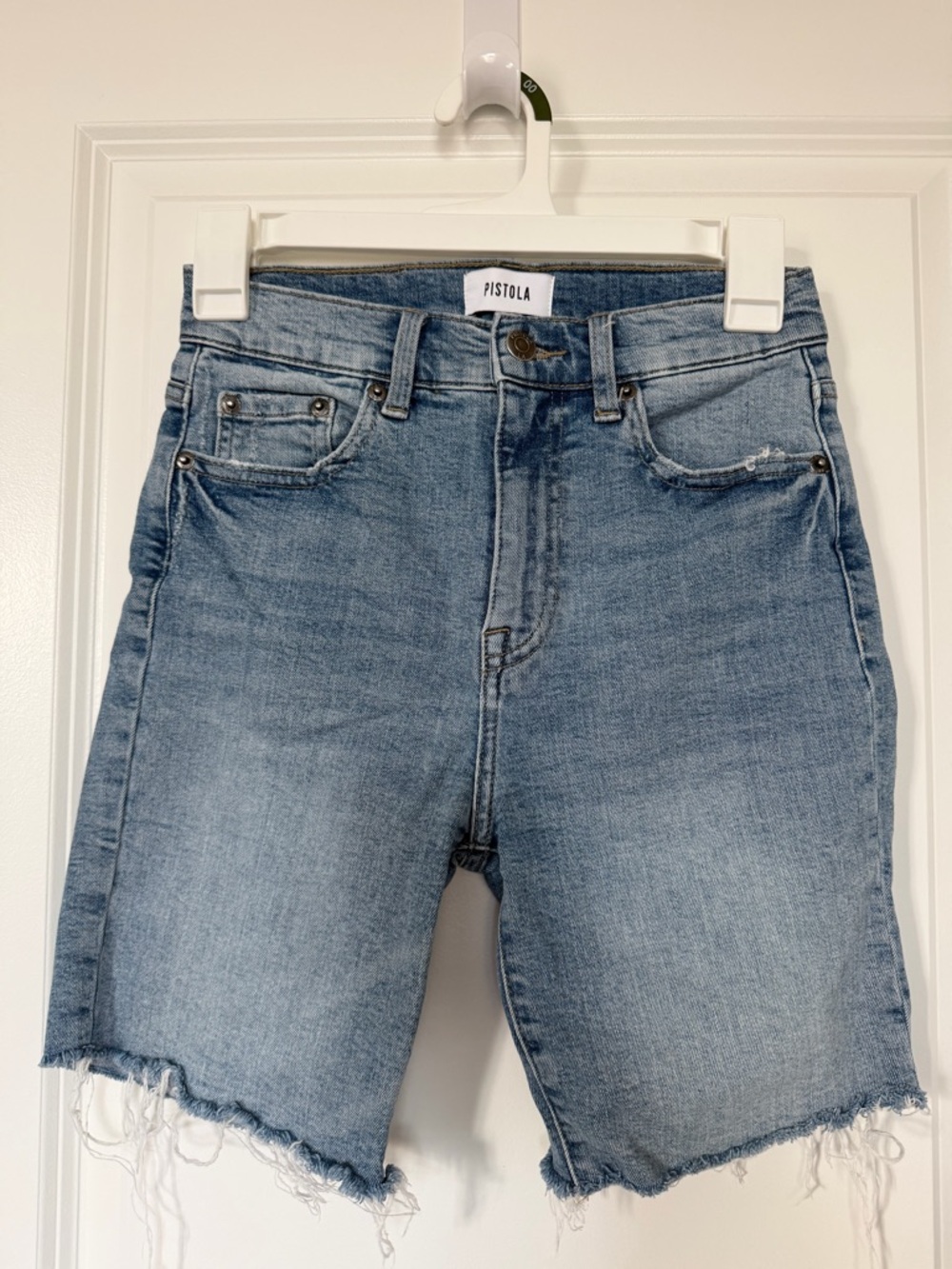 Pistola Light Blue Boyfriend Denim Shorts